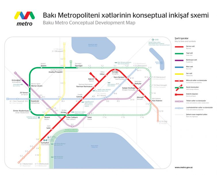 نقشه مترو باکو